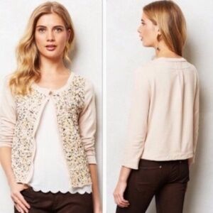 Anthropologie x Postmark Pailette Beaded Cardigan